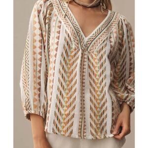 Velvet by Graham & Spencer size medium Lillian blouse popover